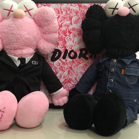 dior plush toy|kaws dior.